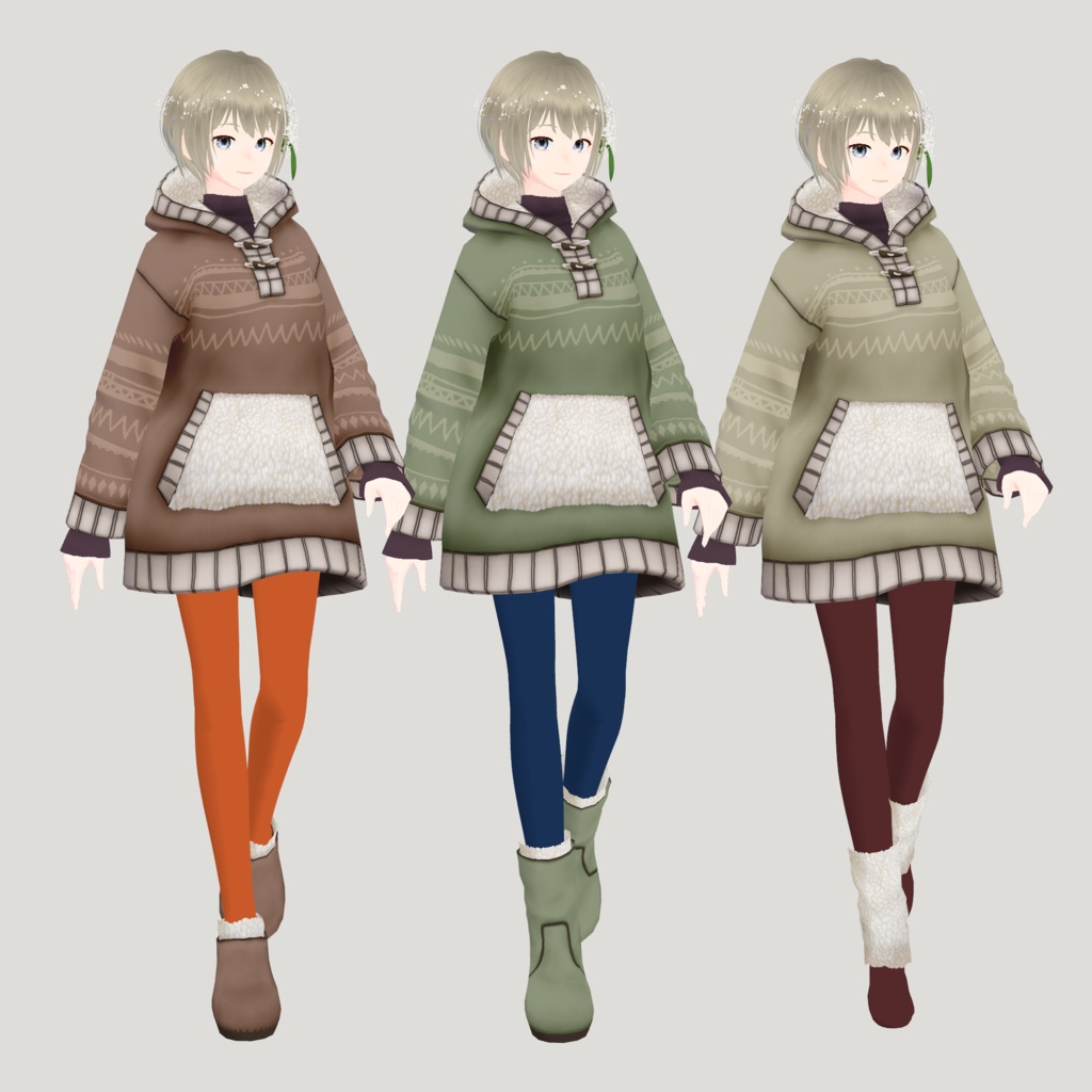 VRoid Custom Item「Fluffy Hoodie Set」