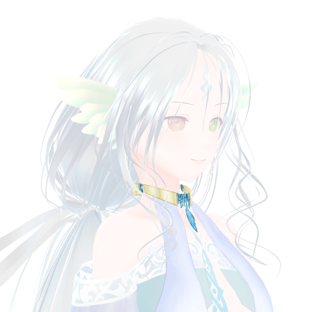 VRoid Accessory & Texture「微光の羽耳 Faintly Glowing Feather Ears」
