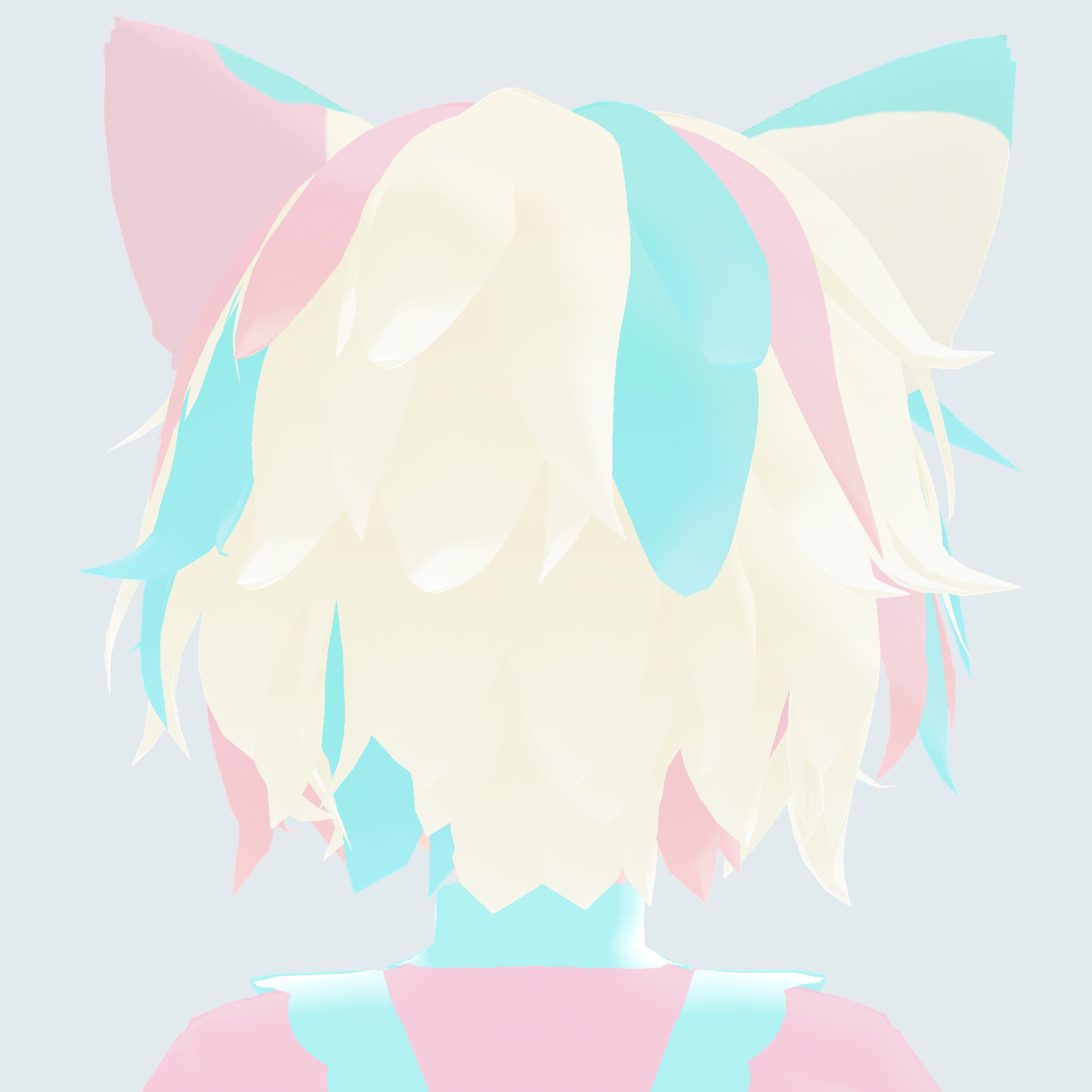 VRoid Hair & Texture[Calico short hair/みけねこショート](Rigged & ready ...