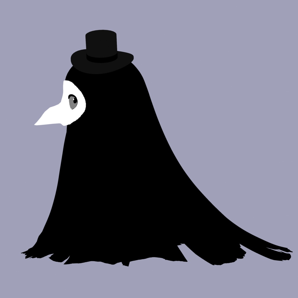 【無料配布/FREE Download】オリジナル3Dモデル「ペストマスクちゃん」VRM /Original 3D Model “Pest Mask-chan” VRM