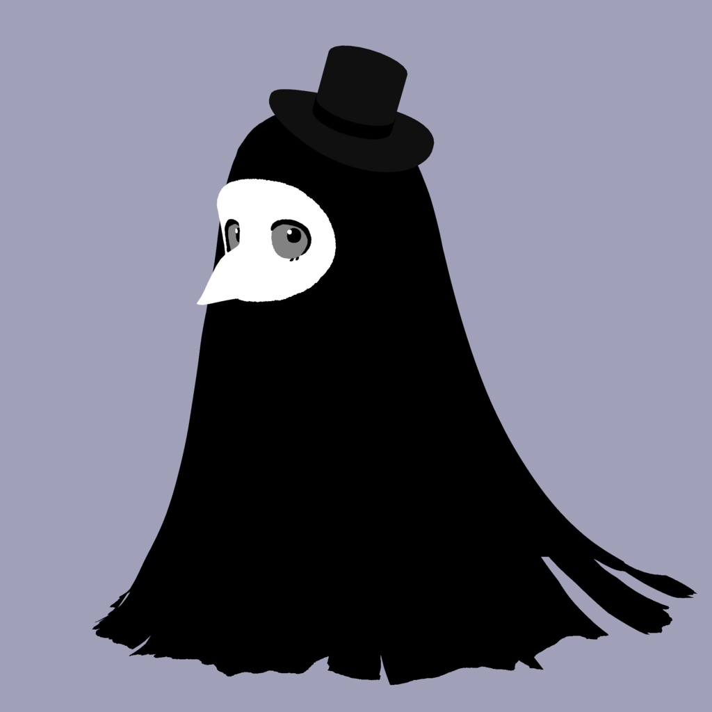 【無料配布/FREE Download】オリジナル3Dモデル「ペストマスクちゃん」VRM /Original 3D Model “Pest Mask-chan” VRM