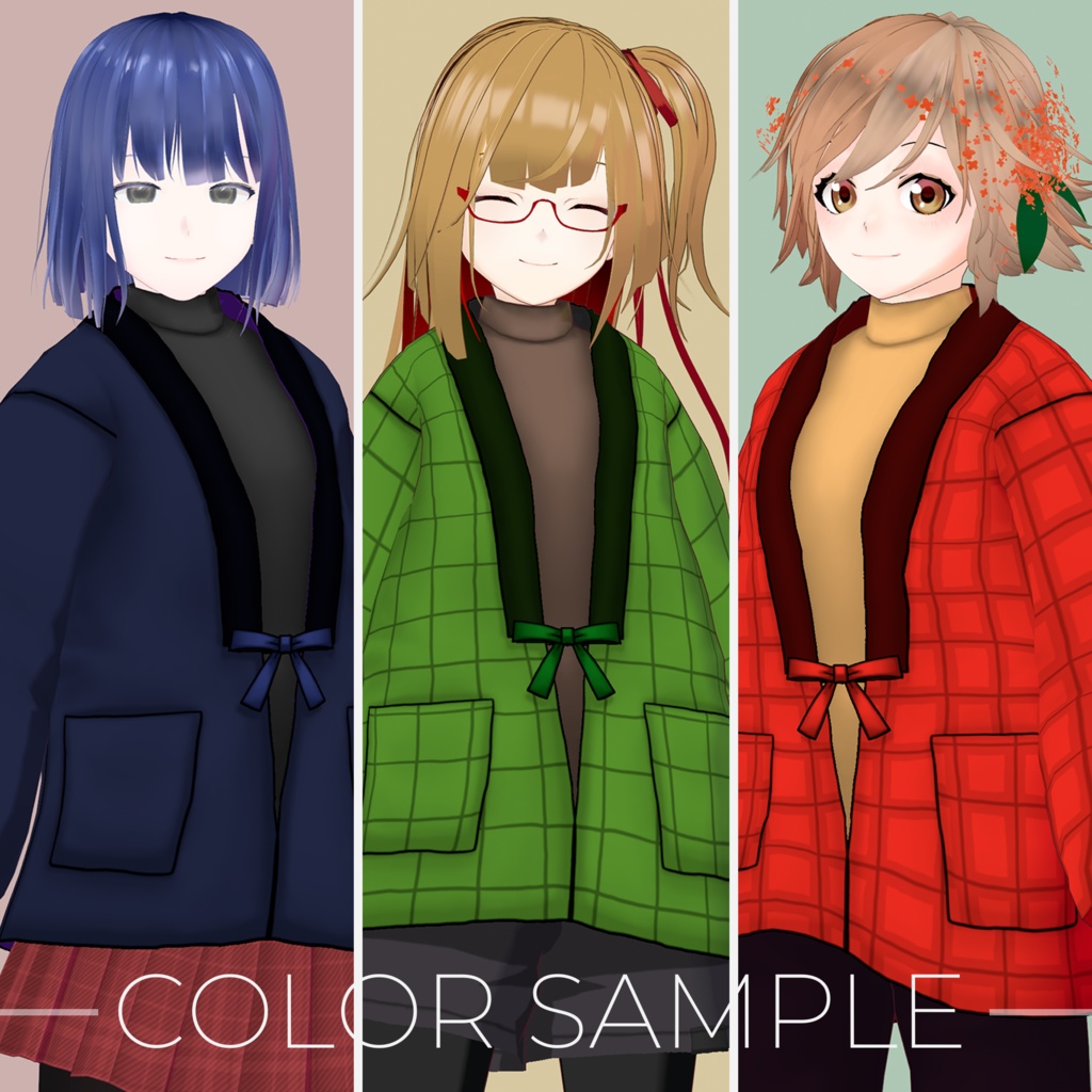 VRoid Outfit Custom Item はんてん/Hanten – Cozy Japanese Winter Jacket