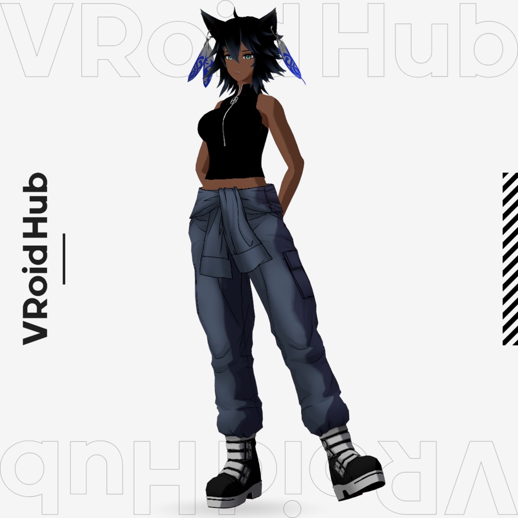 無料あり・便利なポーズライブラリ01・02(json/anim/vrma)cool and edgy/cute and feminine