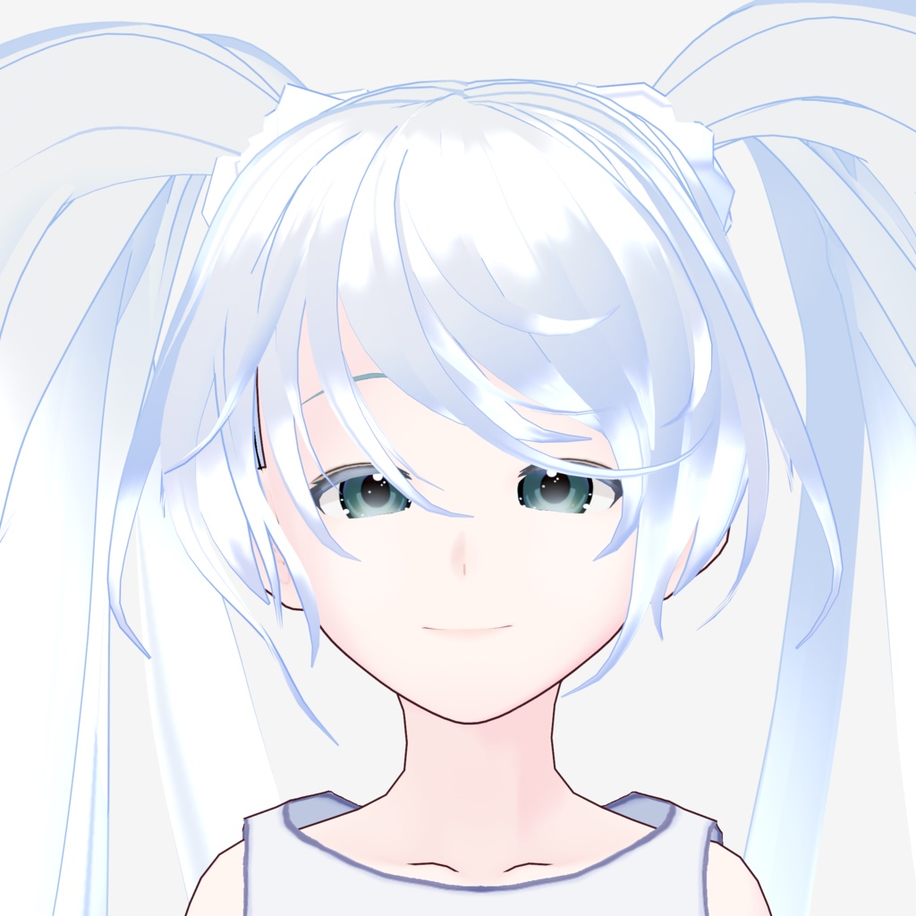 VRoid Hair Custom Item「Floating Cloud Twin/浮雲ツインテ」