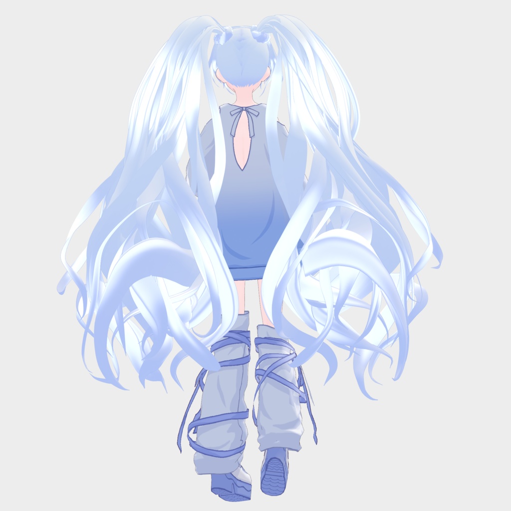 VRoid Hair Custom Item「Floating Cloud Twin/浮雲ツインテ」