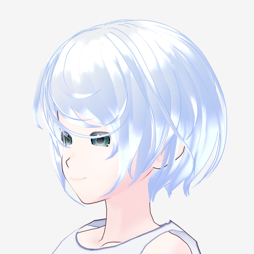 VRoid Hair Custom Item「Floating Cloud Twin/浮雲ツインテ」