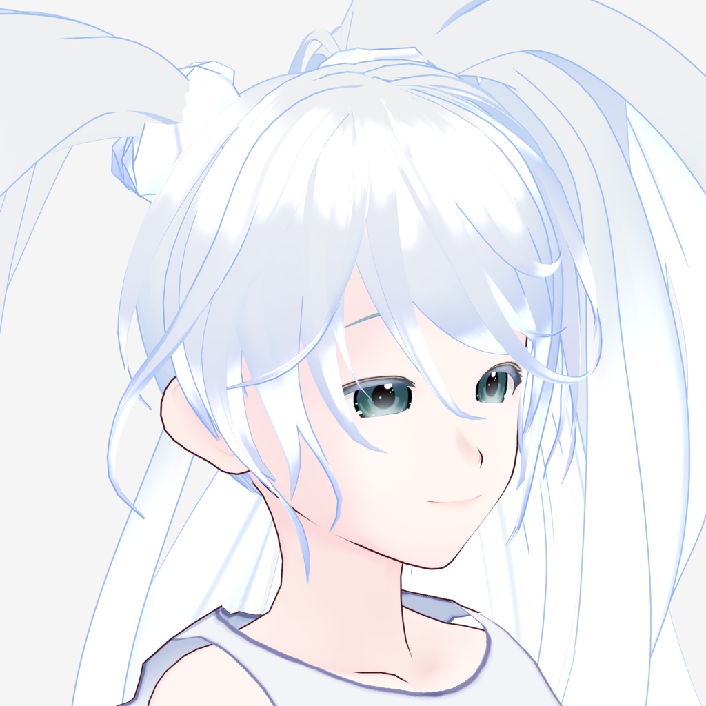 VRoid Hair Custom Item「Floating Cloud Twin/浮雲ツインテ」