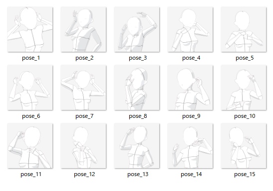 無料あり・VRoidポーズデータ Free Sample Included - VRoid Pose Collection【Pose Library Vol.06】