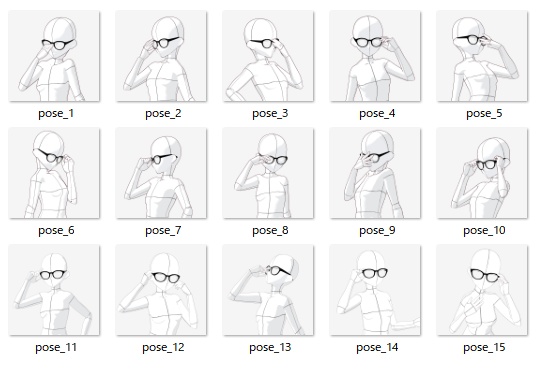 無料あり・VRoidポーズデータ Free Sample Included - VRoid Pose Collection【Pose Library Vol.06】