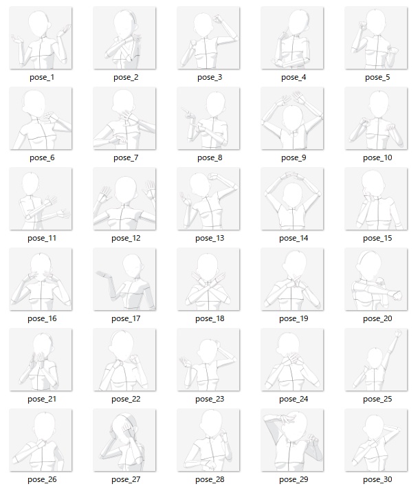 無料あり・VRoidポーズデータ Free Sample Included - VRoid Pose Collection【Pose Library Vol.06】