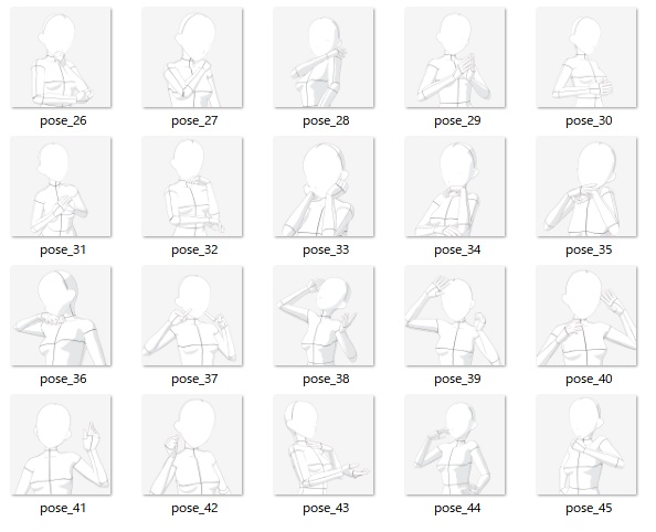 無料あり・VRoidポーズデータ Free Sample Included - VRoid Pose Collection【Pose Library Vol.06】