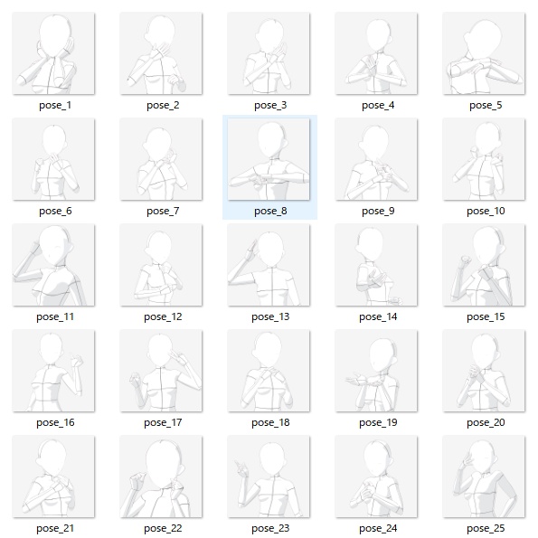 無料あり・VRoidポーズデータ Free Sample Included - VRoid Pose Collection【Pose Library Vol.06】