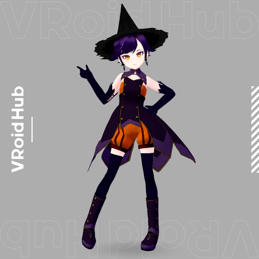 【期間限定無料/FREE】便利なポーズライブラリ03(json/anim/vrma)Halloween