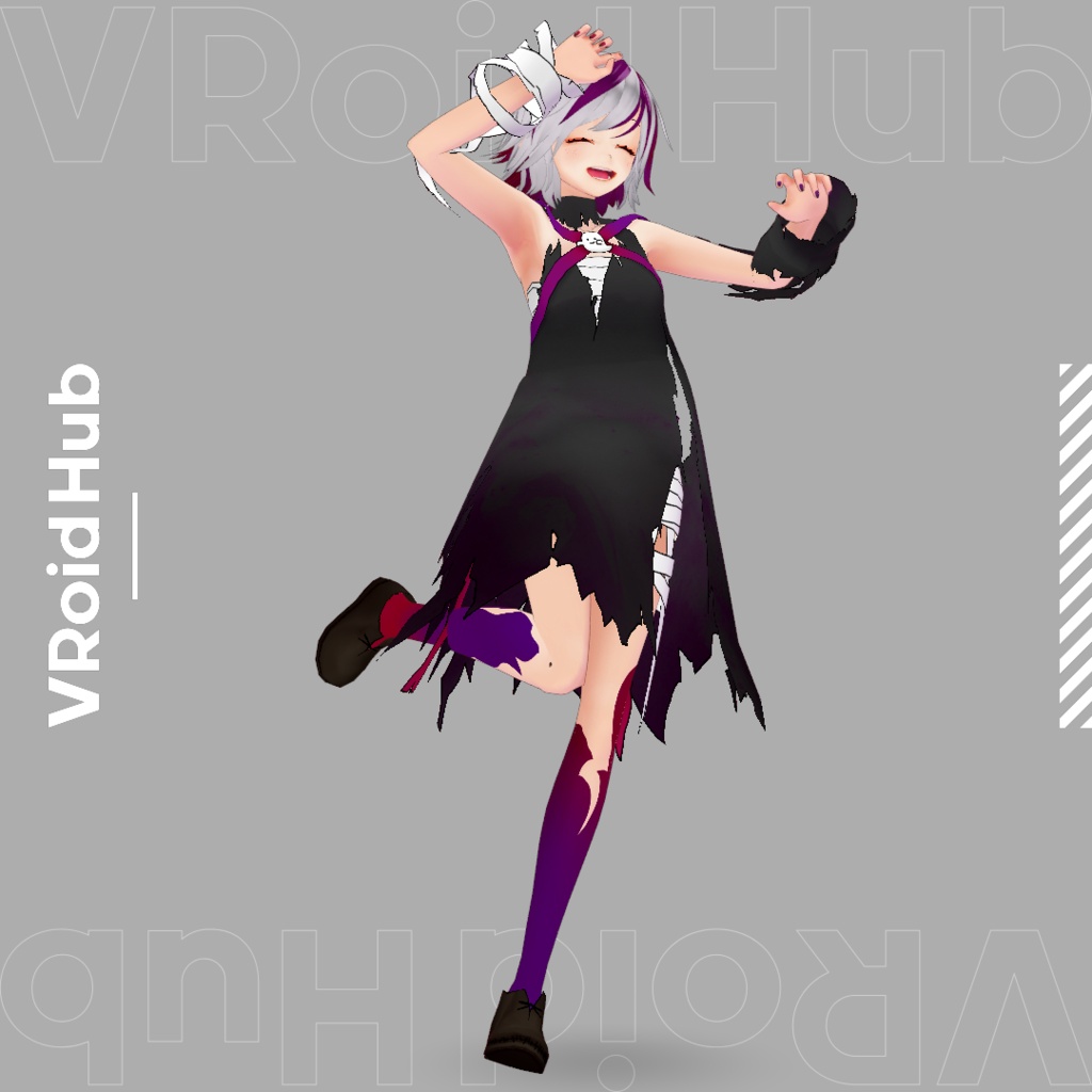 【期間限定無料/FREE】便利なポーズライブラリ03(json/anim/vrma)Halloween