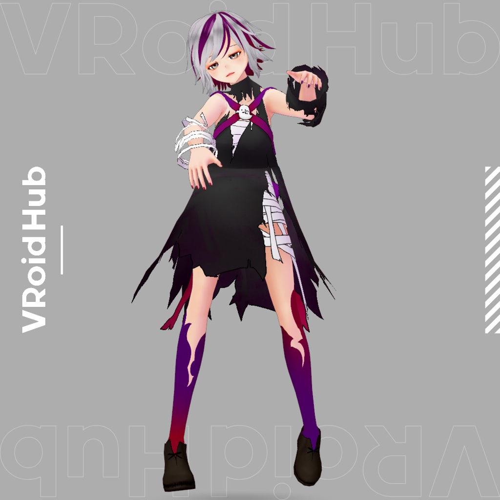 【期間限定無料/FREE】便利なポーズライブラリ03(json/anim/vrma)Halloween