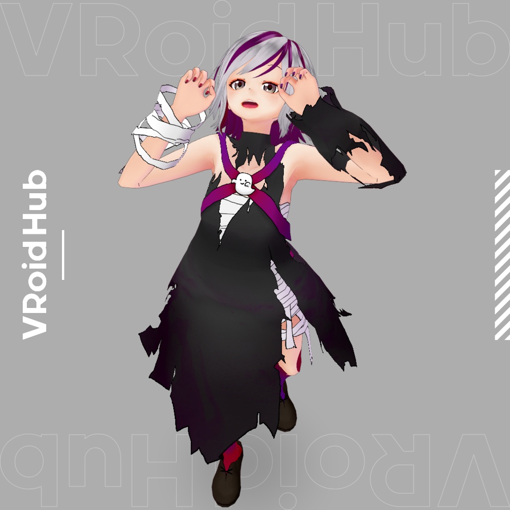 【期間限定無料/FREE】便利なポーズライブラリ03(json/anim/vrma)Halloween