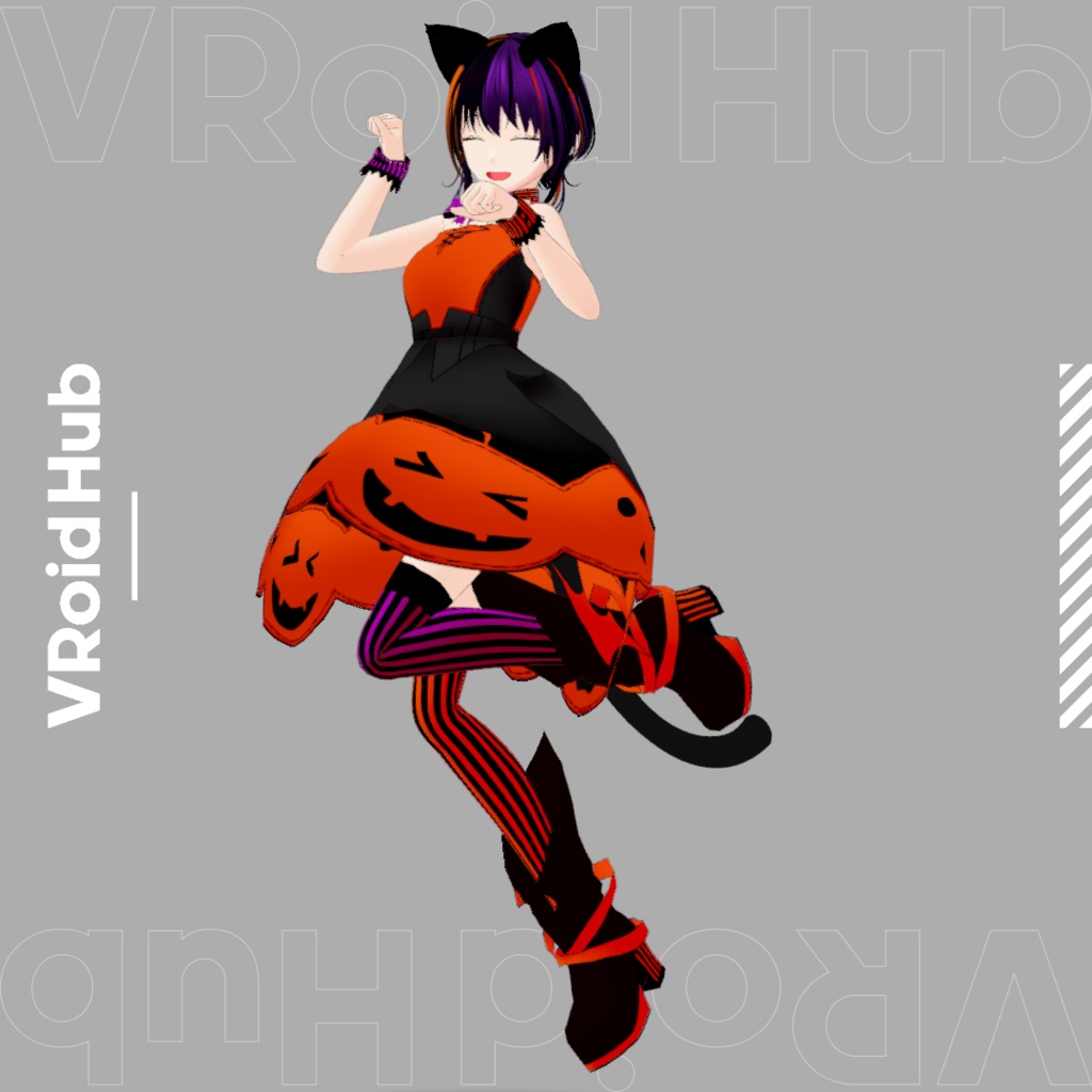 【期間限定無料/FREE】便利なポーズライブラリ03(json/anim/vrma)Halloween