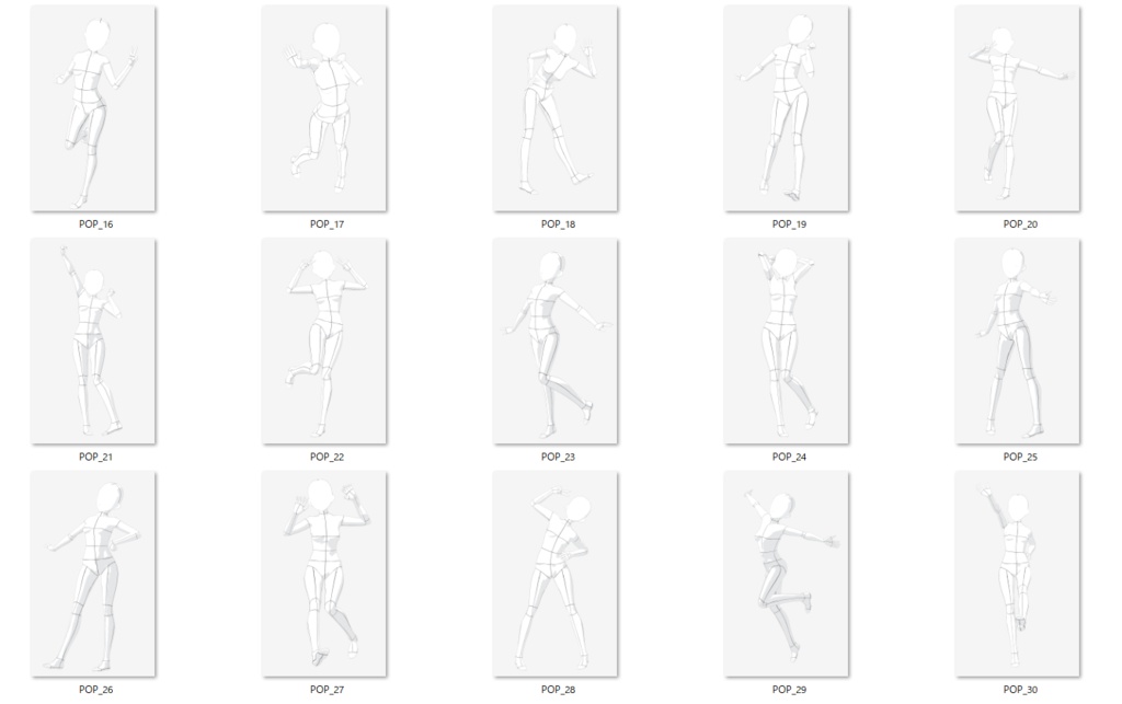 無料あり・VRoidポーズデータ Free Sample Included - VRoid Pose Collection【Pose Library Vol.08】