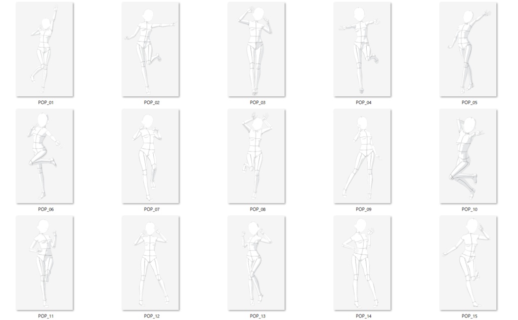 無料あり・VRoidポーズデータ Free Sample Included - VRoid Pose Collection【Pose Library Vol.08】