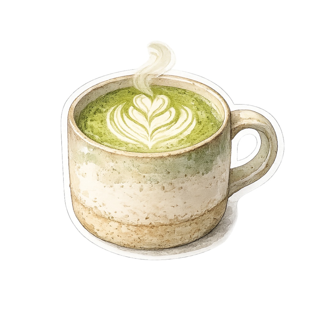 水彩画のCozy Caféデジタルステッカー20枚セット|GoodNotes・デジタル手帳向け|コーヒー・ベーカリー・読書モチーフのPNGクリップアート