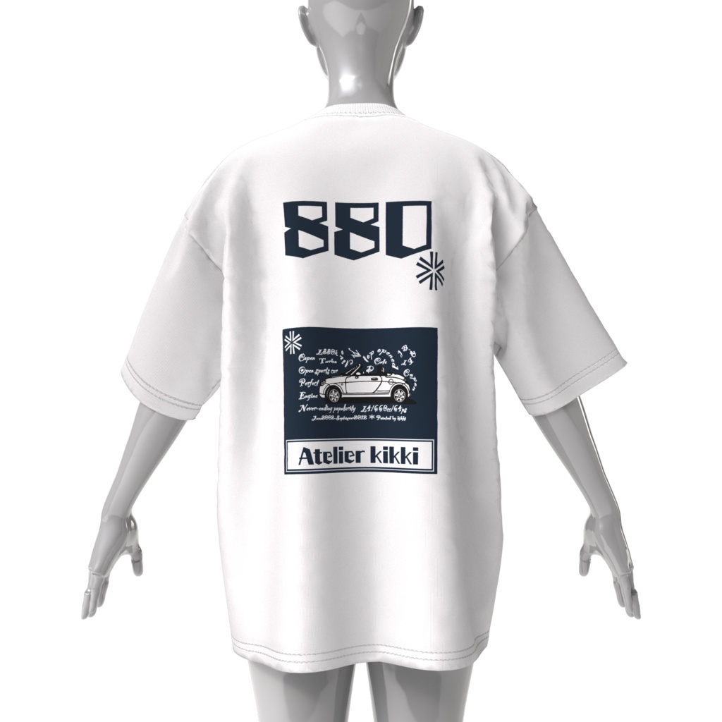 ビッグシルエットTシャツ【880*】各色別デザイン