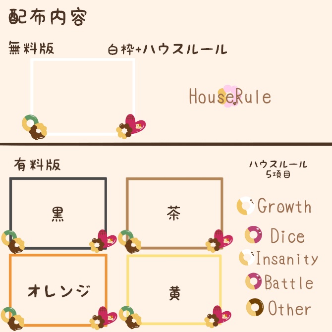 【無料版有】ドーナツ前景フレーム