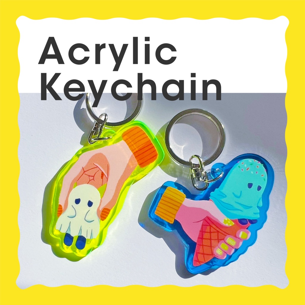 おばけのアクリルキーホルダー