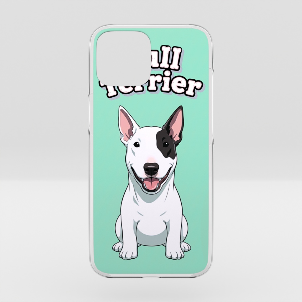 ブルテリア骨ロゴスマホケース【オリジナルイラスト】(ミントグリーン)1