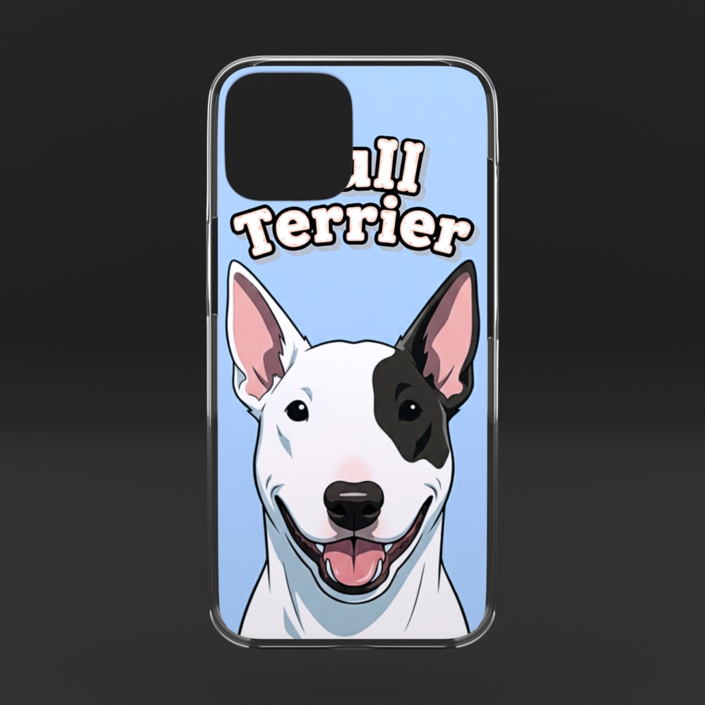 ブルテリア骨ロゴスマホケース【オリジナルイラスト】(ミントブルー)2