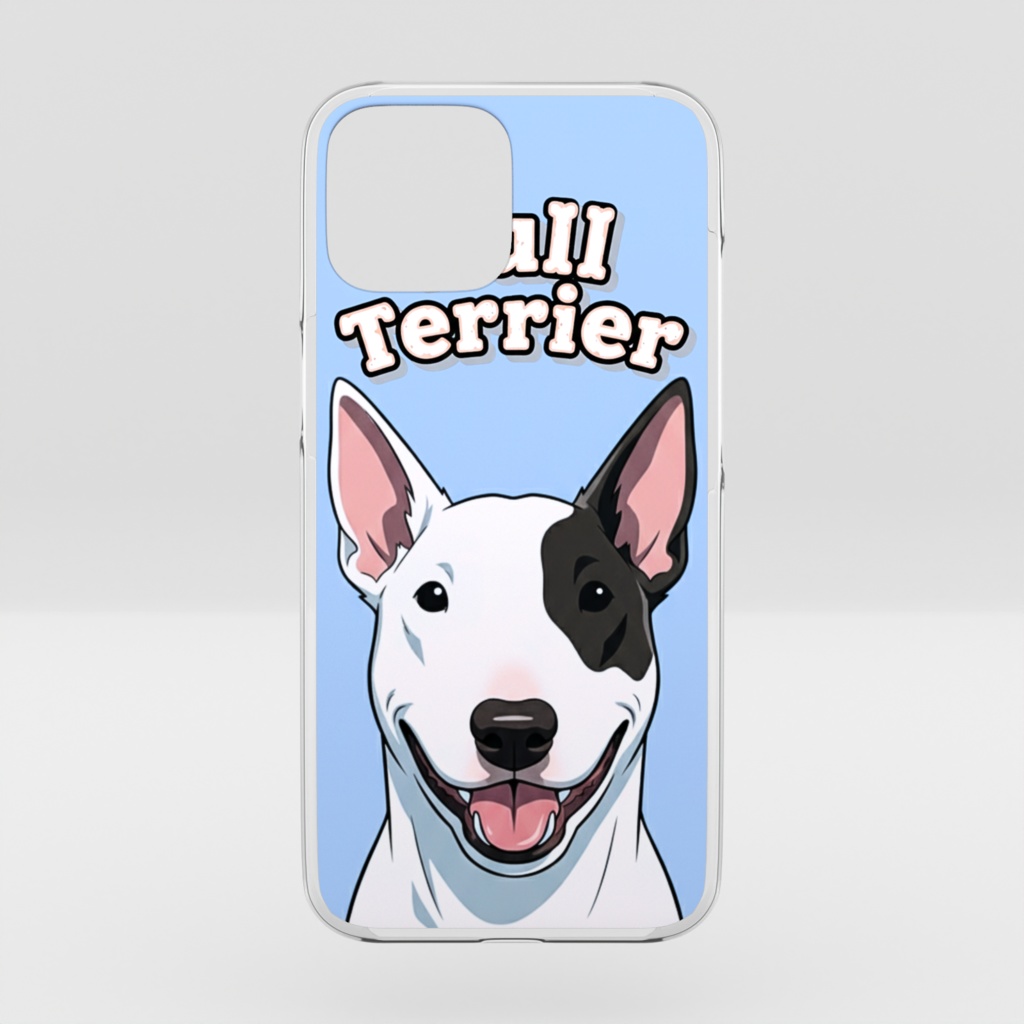 ブルテリア骨ロゴスマホケース【オリジナルイラスト】(ミントブルー)2