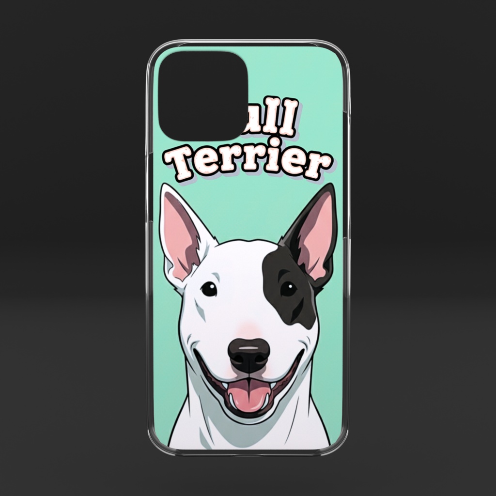 ブルテリア骨ロゴスマホケース【オリジナルイラスト】(ミントグリーン)2