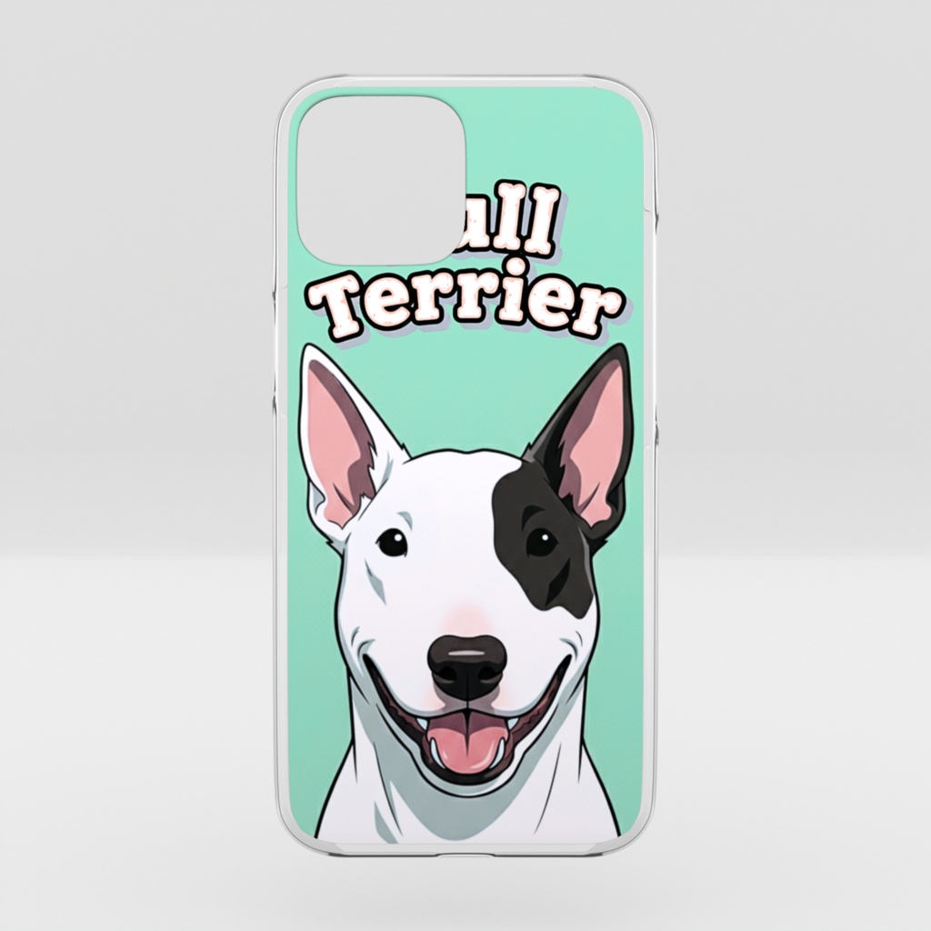 ブルテリア骨ロゴスマホケース【オリジナルイラスト】(ミントグリーン)2