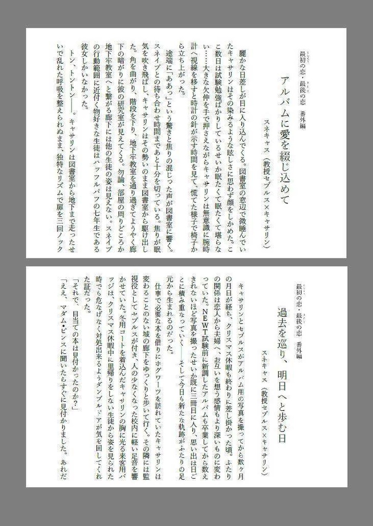 【PF版】HPシリーズ夢創作アンソロジー「We Love Wizards!」