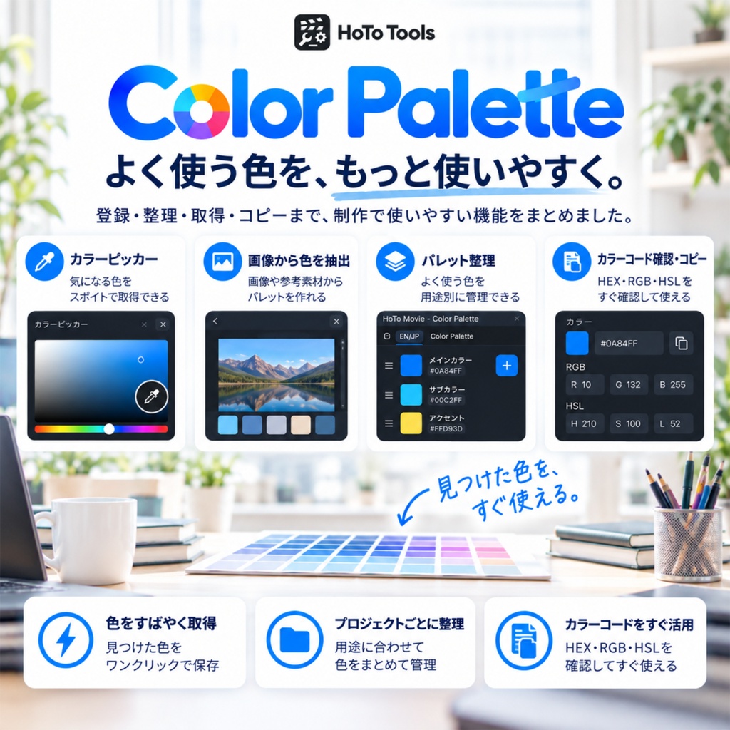 Premiere Pro・After Effects兼用 よく使う色の保存・管理・効率化・時短ツール|カラーコードをコピー【Color Palette(カラーパレット)】