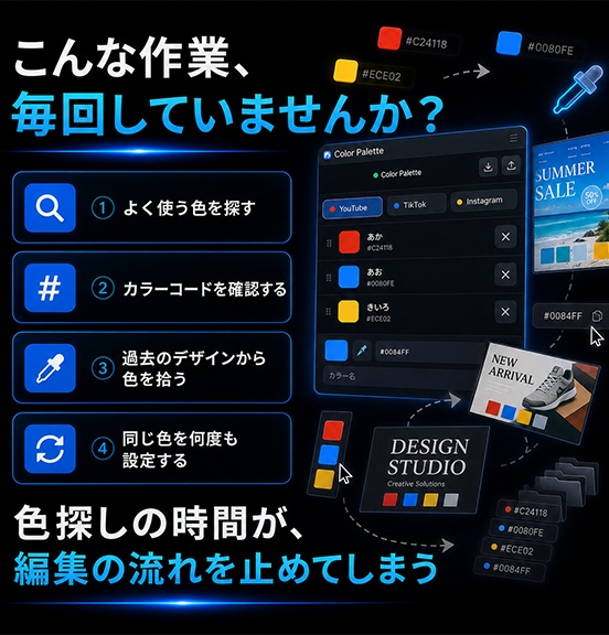 Premiere Pro / After Effects用 テロップ色管理パネル「Color Palette」|Windows・mac対応