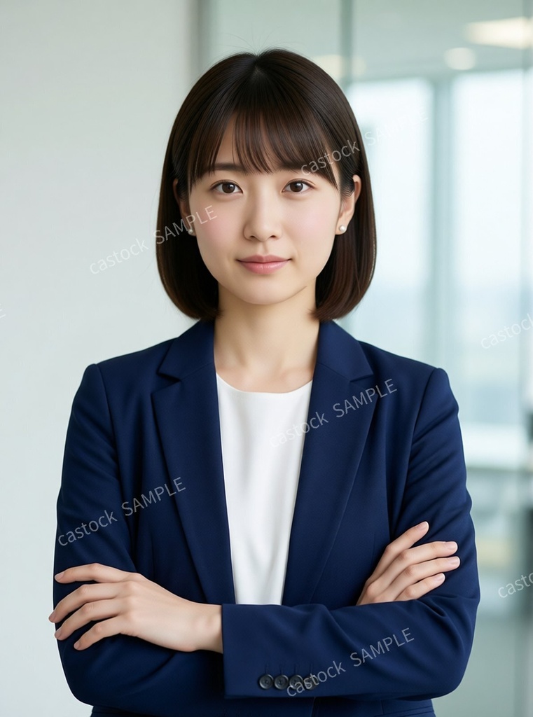 【AI人物素材】受付・事務 26枚セット|同一人物・商用OK・肖像権フリー|castock