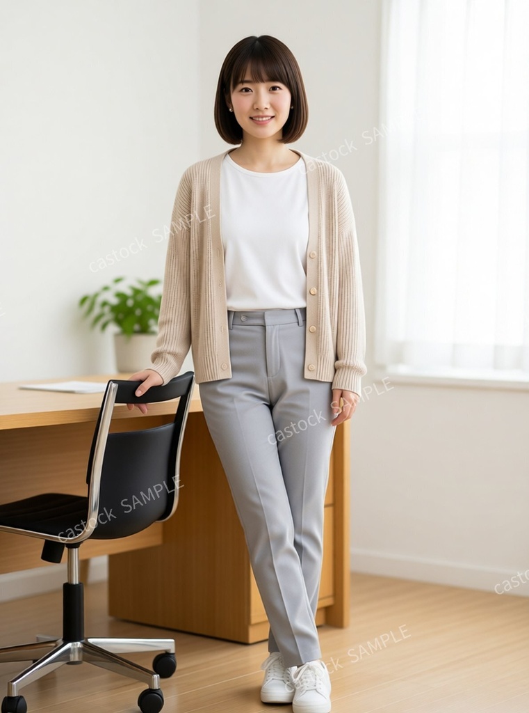 【AI人物素材】在宅ワーク 26枚セット|同一人物・商用OK・肖像権フリー|castock