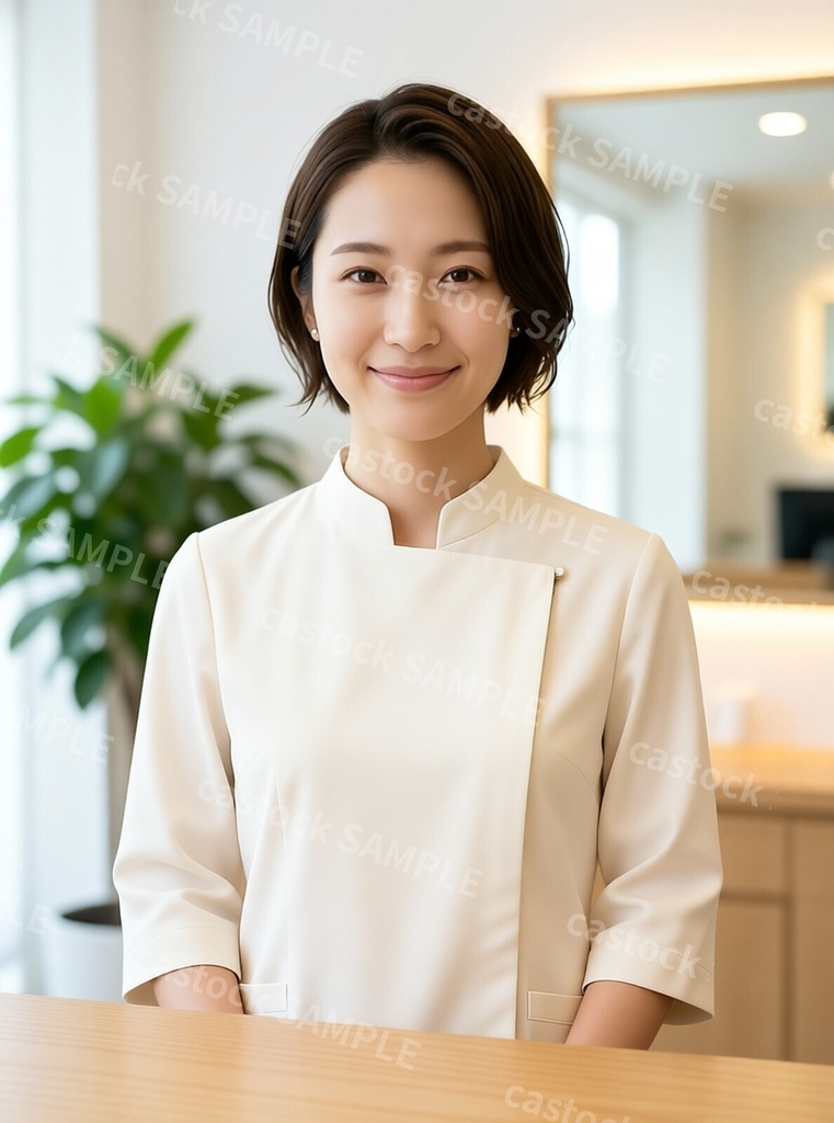 【AI人物素材】接客・サロン 26枚セット|同一人物・商用OK・肖像権フリー|castock