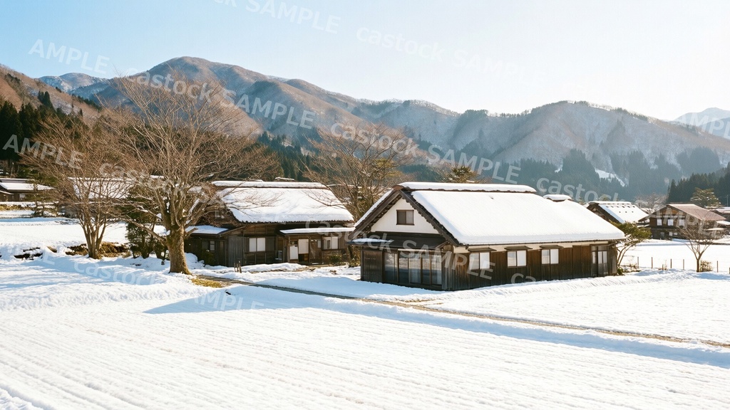 【AI背景素材】日本の里山・田園 26枚セット|写真風・人物なし・商用OK|castock