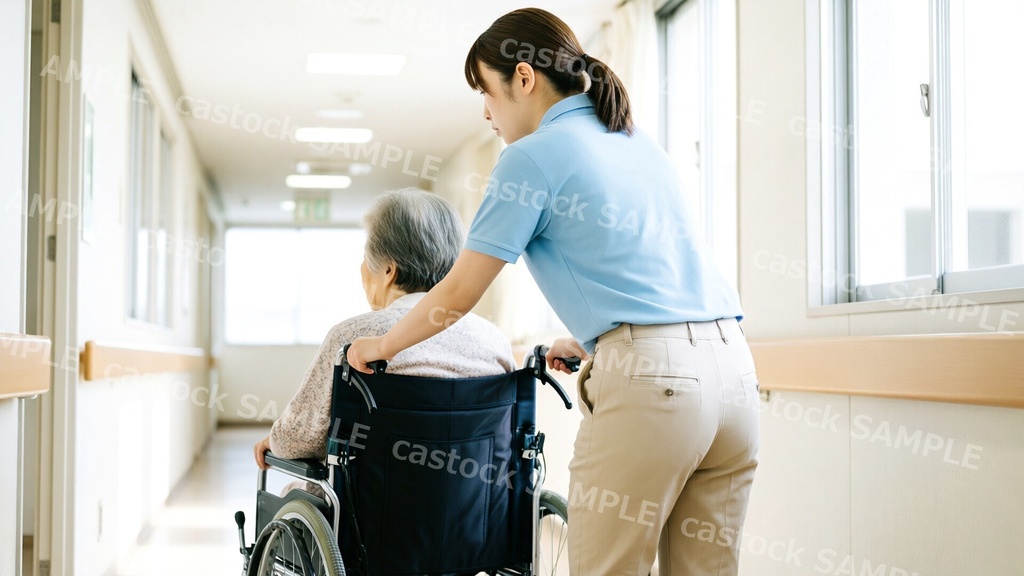 【AI写真素材】介護施設のシーン素材 26枚セット|デイサービス・介護の現場・架空の人物|商用OK|castock