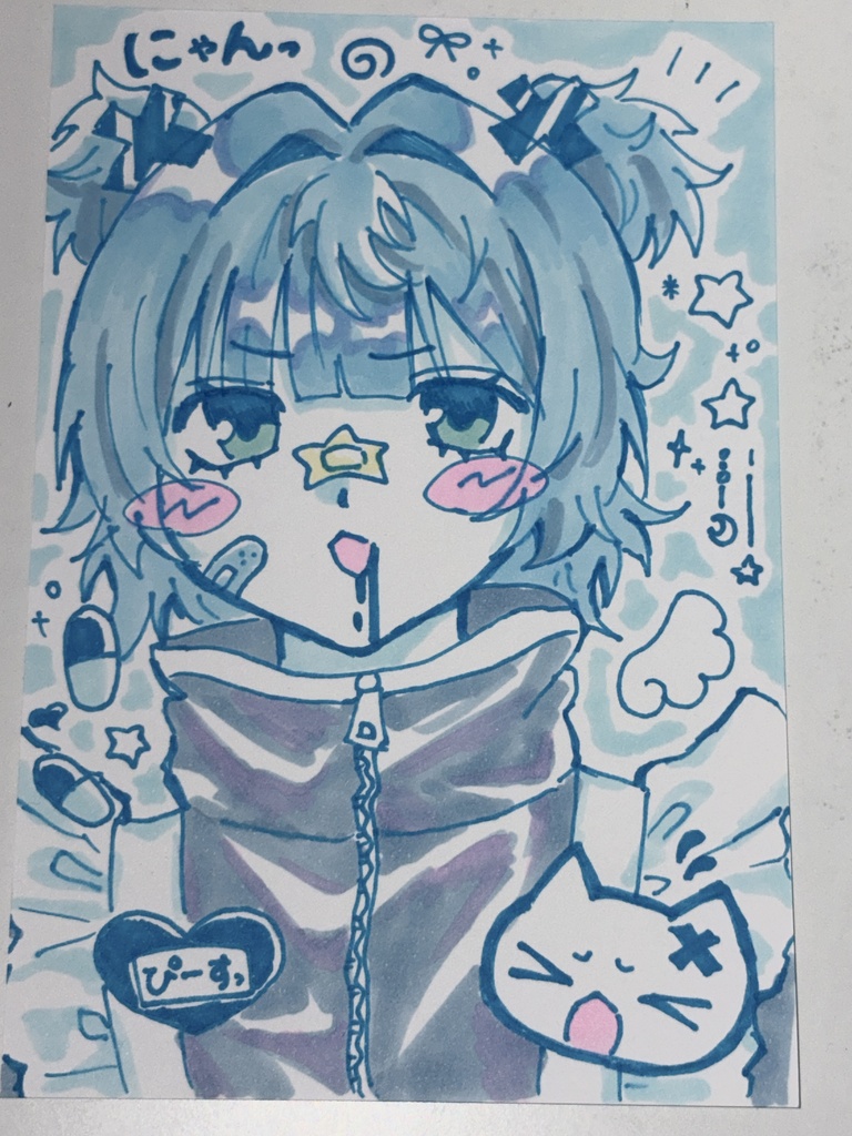 オリジナルイラスト ポストカード