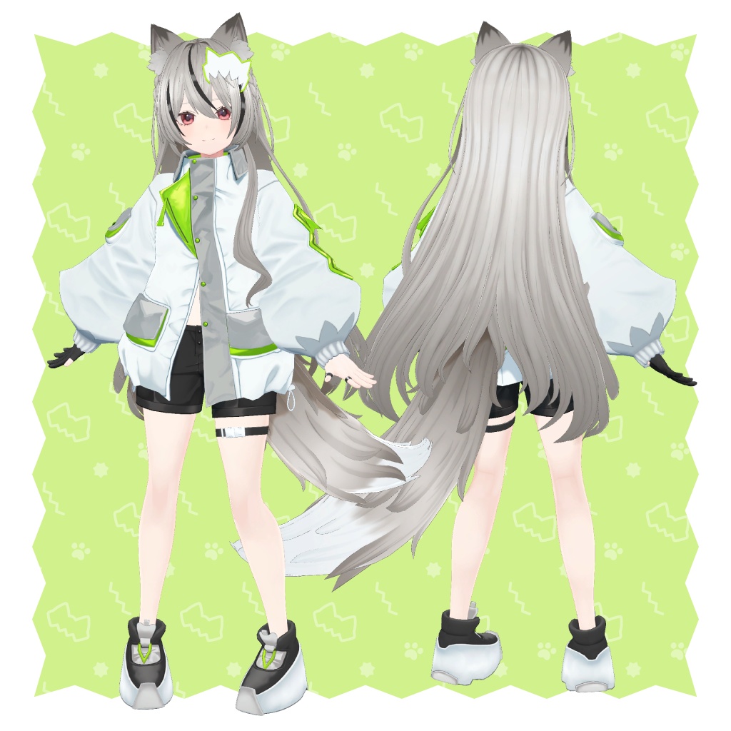 【XAvatar版無料】オリジナル3Dモデル「ウルフちゃん」#Wolfchan3D