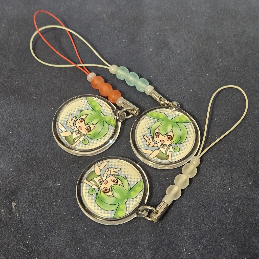 【匿名配送】ずんだもん NFCタグ付ミニキーホルダー