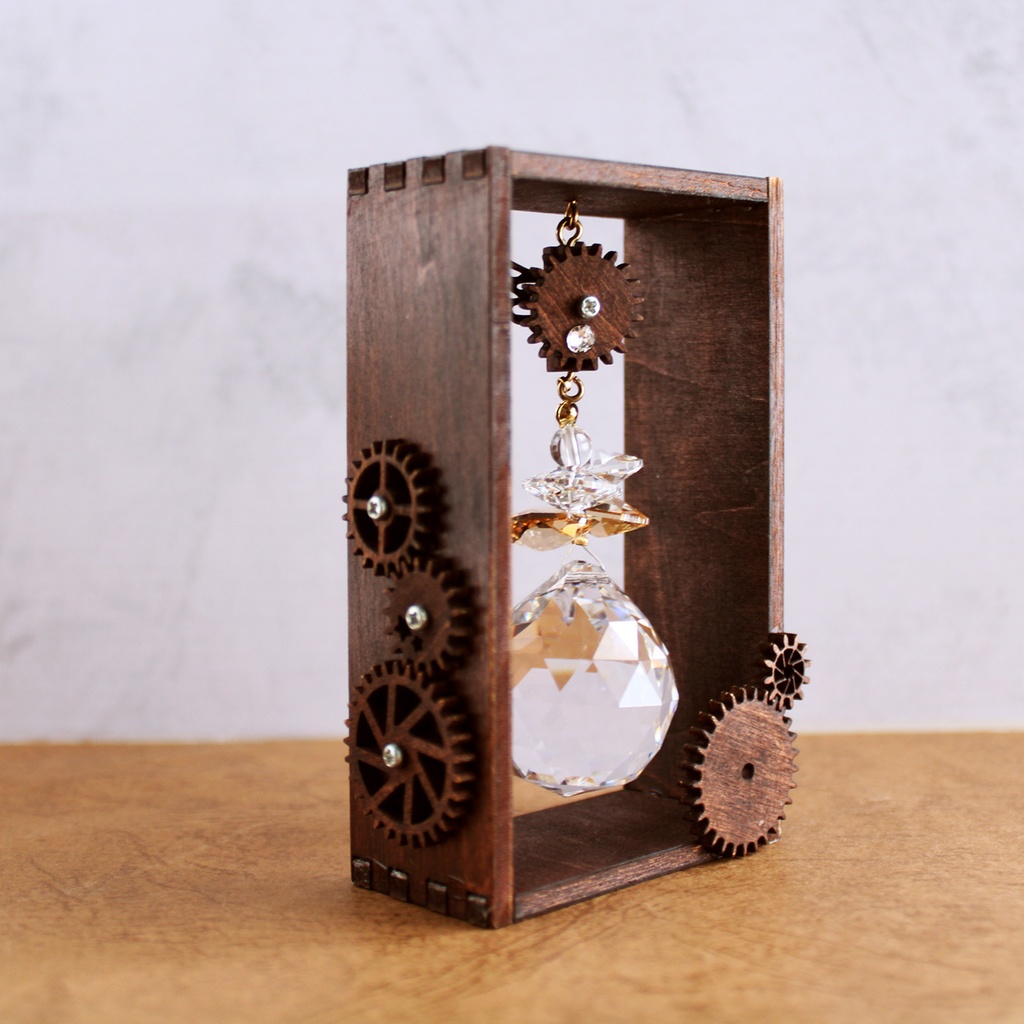 廻る歯車★輪転のクリスタル(置き型サンキャッチャー) Radiantスチームパンク
