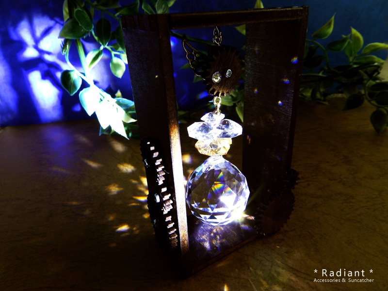 廻る歯車★輪転のクリスタル(置き型サンキャッチャー) Radiantスチームパンク