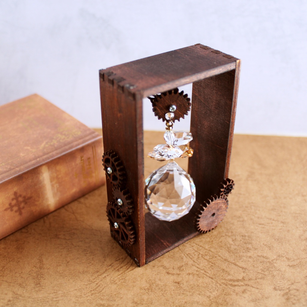 廻る歯車★輪転のクリスタル(置き型サンキャッチャー) Radiantスチームパンク
