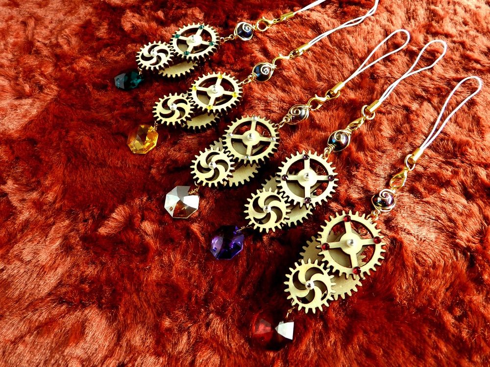 廻る歯車★輪転のクリスタルストラップ(全5色)