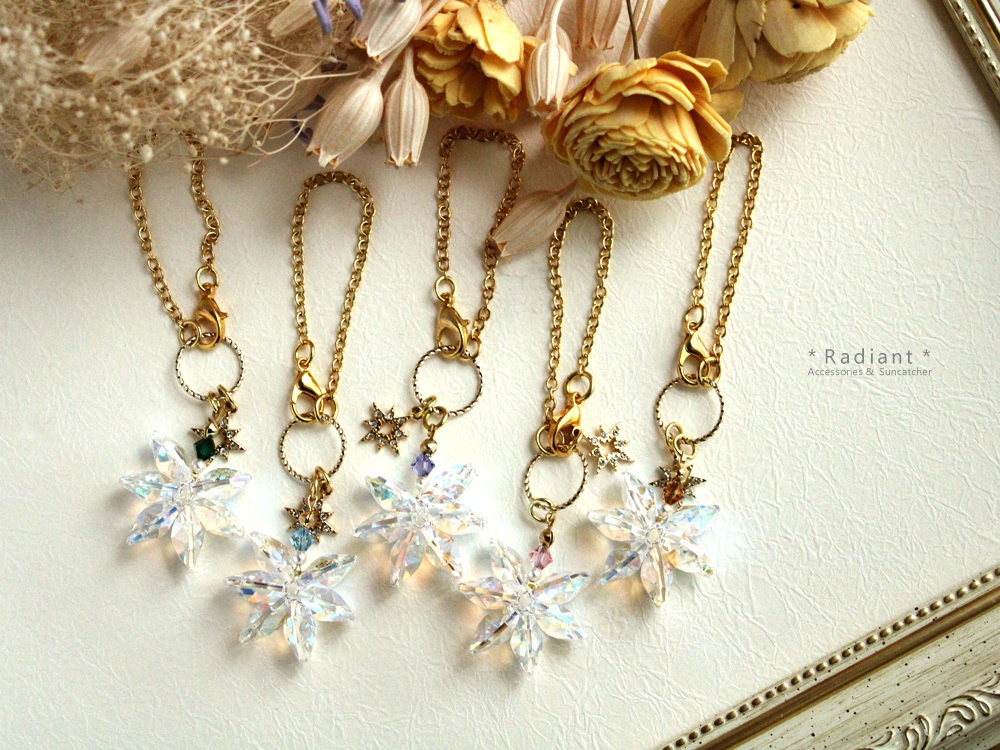 ~氷華~スワロフスキー・クリスタルのバッグチャーム☆全5色