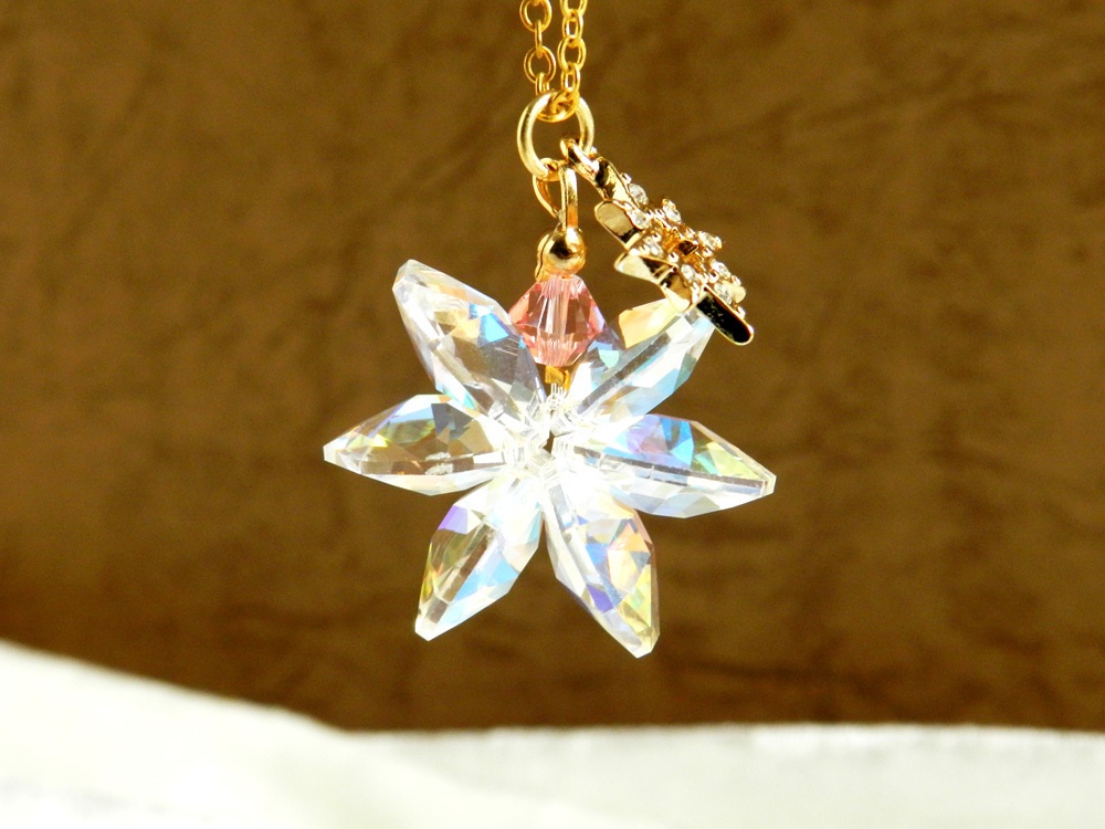 ~氷華~スワロフスキー・クリスタルのネックレス(全5色)