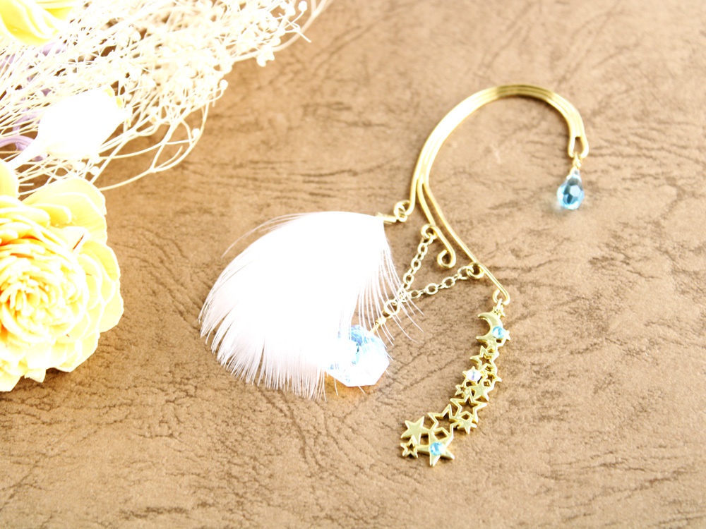 星羽のイヤーフック(全6色)